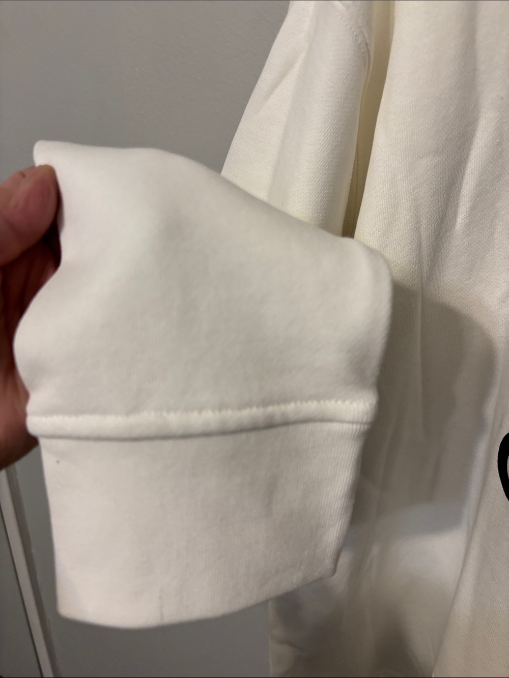 adidas Off-White Crewneck Sweatshirt with Black Trefoil - Picture 6 of 10